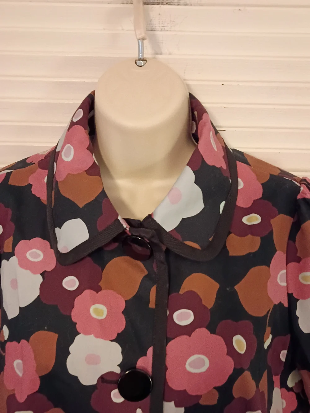 kate spade Black Floral Button-Up Fitted Jacket